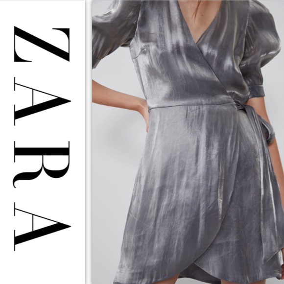 ⬅️ Zara Metallic Effect Dress NWT ➡️ - Picture 6 of 9